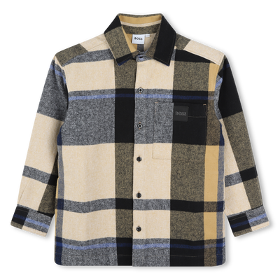 Camisa algod&oacute;n de manga larga BOSS NI&Ntilde;O