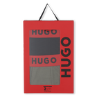 Pack de 2 calzoncillos b&oacute;xer HUGO 
                    NI&Ntilde;O
