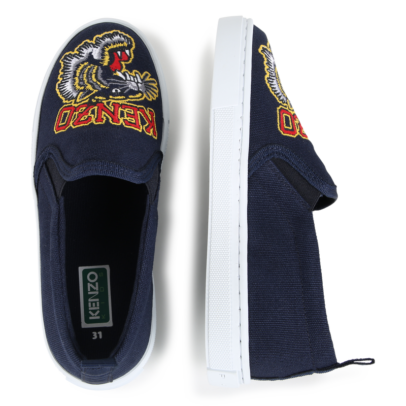 Zapatos con tigre bordado KENZO KIDS 
                        UNISEXO
