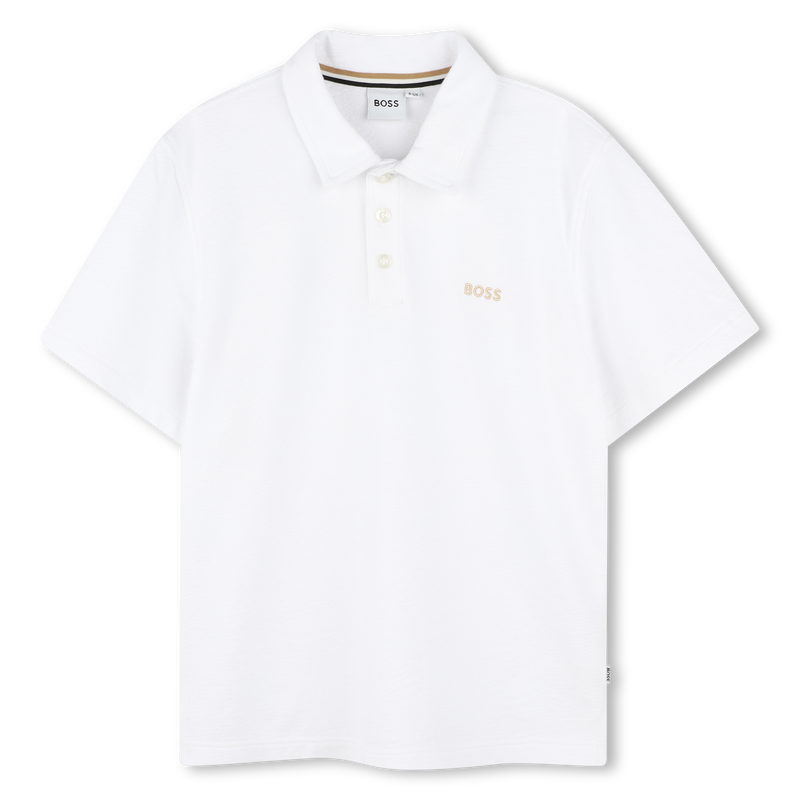 Polo ancho de algod&oacute;n BOSS 
                        NI&Ntilde;O