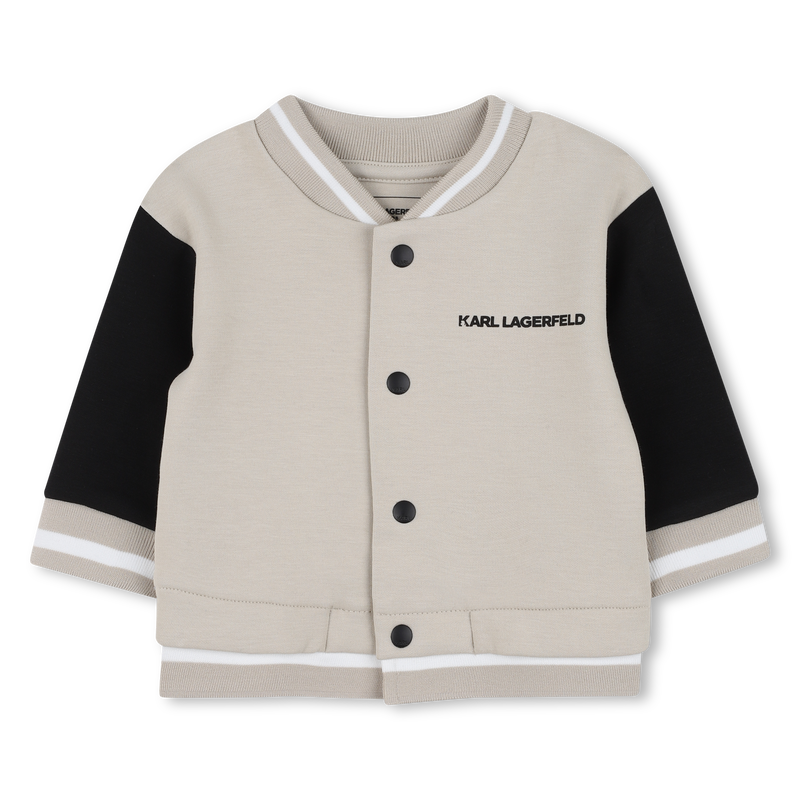 Conjunto de c&aacute;rdigan y pantal&oacute;n en doble jersey KARL LARGERFELD KIDS 
                        NI&Ntilde;O