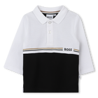 Polo de manga larga, NEGRO, hi-res