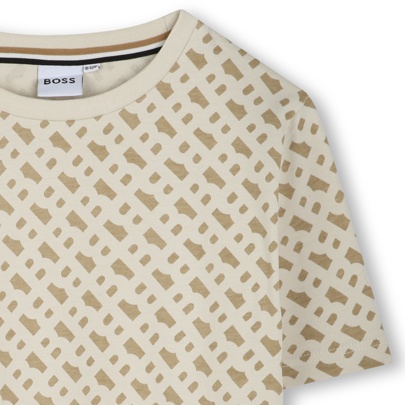 Camiseta de algod&oacute;n estampada BOSS 
                        NI&Ntilde;O