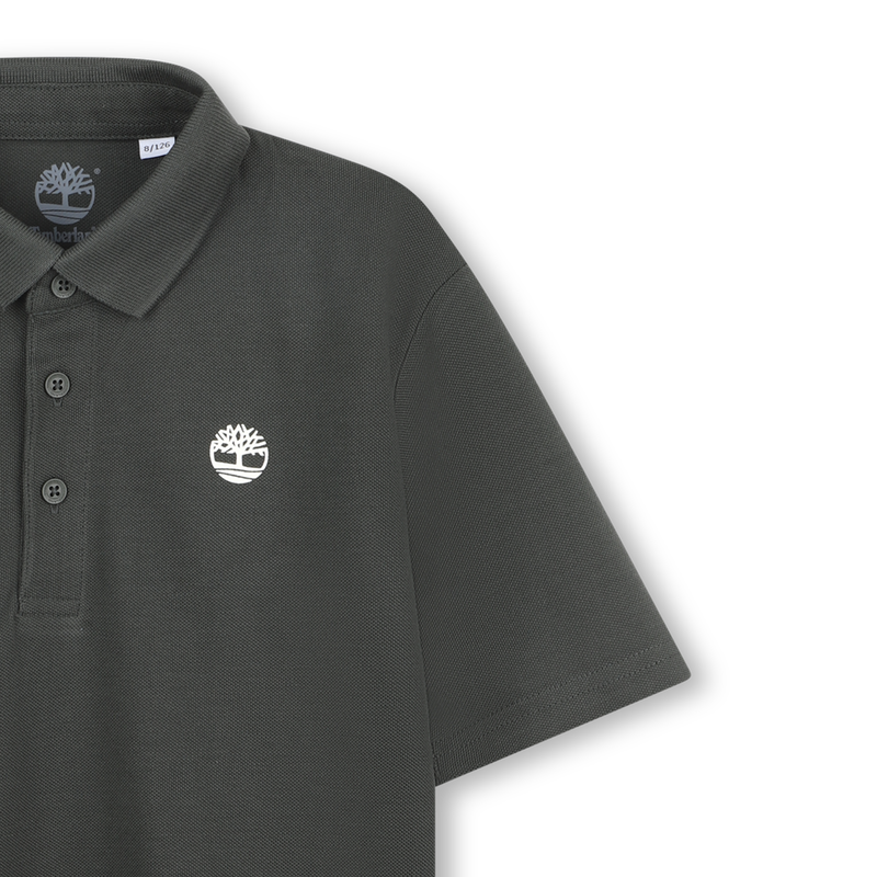 Polo liso con logo en el pecho TIMBERLAND 
                        NI&Ntilde;O