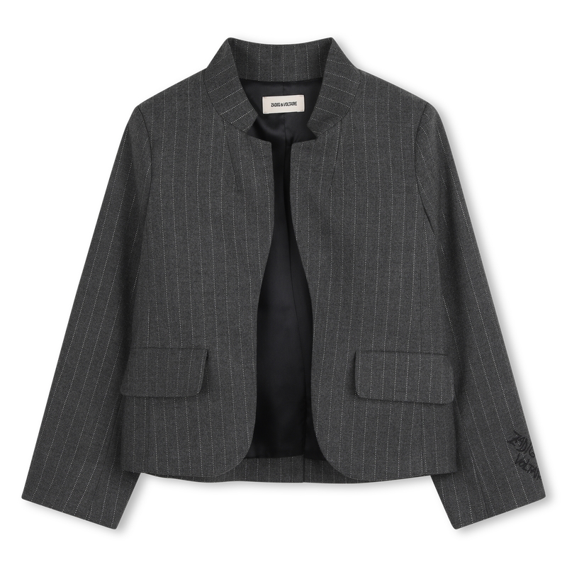 Chaqueta de rayas con cuello de fantas&iacute;a ZADIG & VOLTAIRE 
                        NI&Ntilde;A