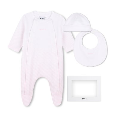 Conjunto de pijama, gorro y babero. BOSS NI&Ntilde;A