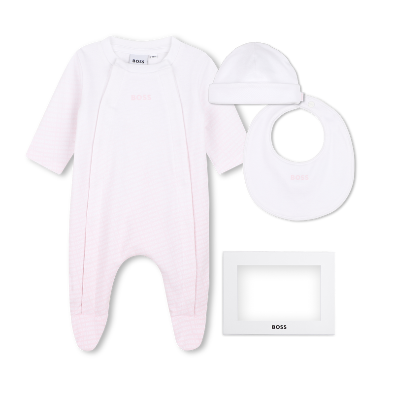 Conjunto de pijama, gorro y babero. BOSS 
                        NI&Ntilde;A