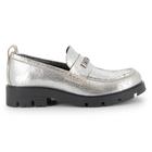 Mocasines met&aacute;licos de piel de vacuno DKNY 
                    NI&Ntilde;A