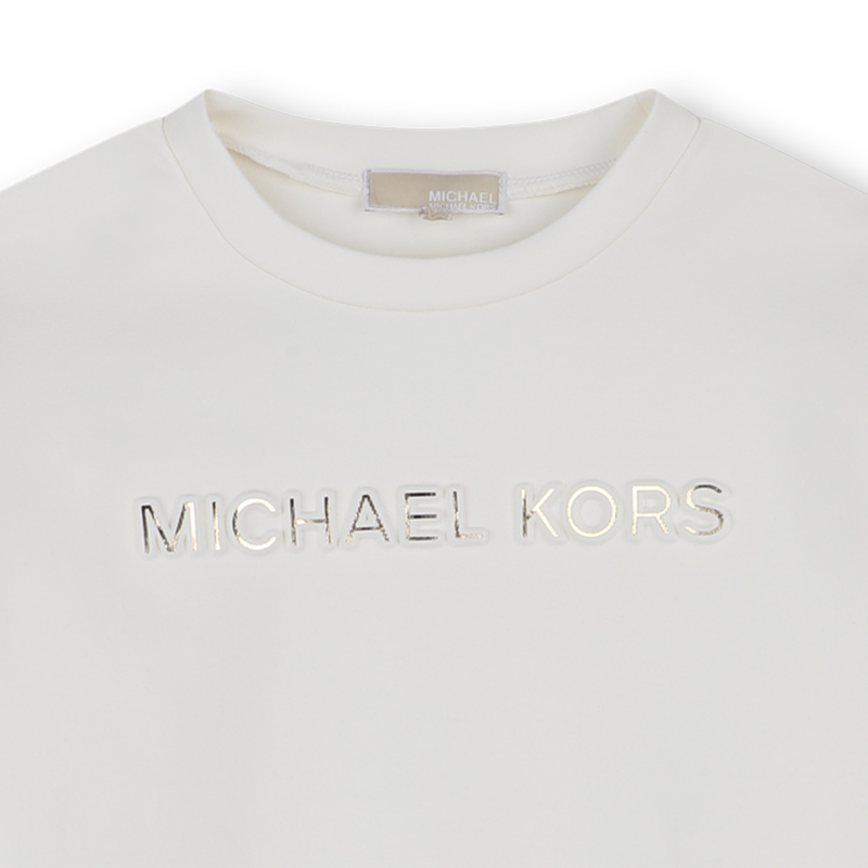 Vestido de manga larga bimaterial MICHAEL KORS 
                        NIÑA