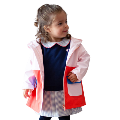 Impermeable tricolor CARREMENT BEAU NI&Ntilde;A