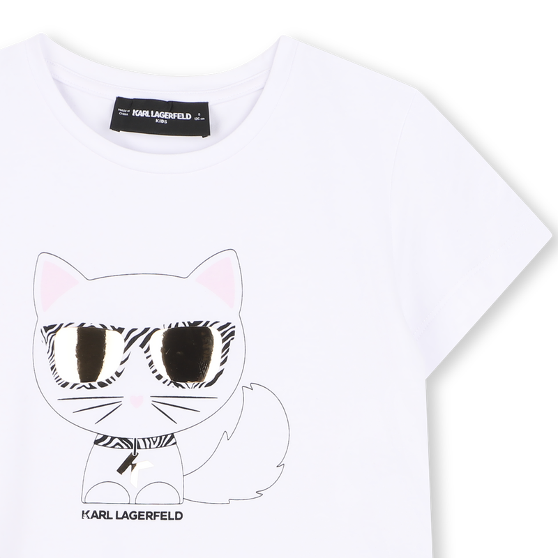 CAMISETA ILUSTRACIÓN CHOUPETTE KARL LARGERFELD KIDS 
                        NIÑA
