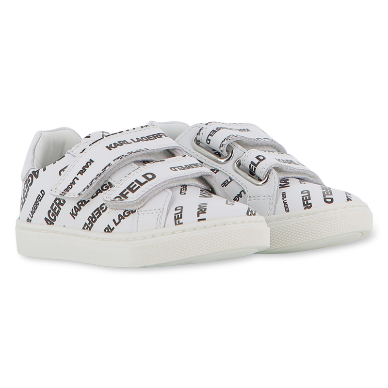 Deportivas de piel con velcro KARL LAGERFELD KIDS 
                        UNISEXO