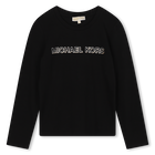 Camiseta de manga larga, NEGRO, hi-res