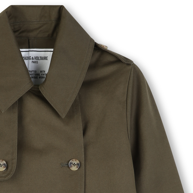 GABARDINA CORTA CRUZADA ZADIG & VOLTAIRE 
                        NI&Ntilde;A