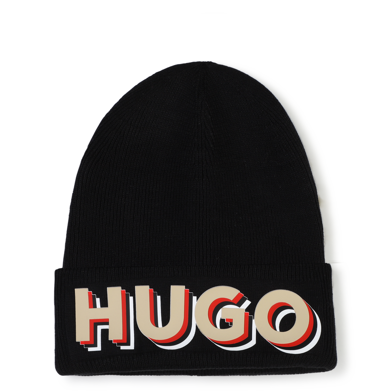 Gorro con vuelta de punto HUGO 
                        NI&Ntilde;O