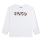Camiseta con logo estampado, BLANCO, hi-res