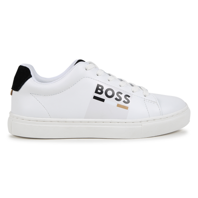 Zapatillas de piel y cordones BOSS NI&Ntilde;O