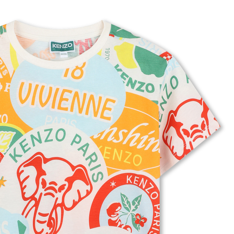 Camiseta algod&oacute;n manga corta KENZO KIDS 
                        NI&Ntilde;O