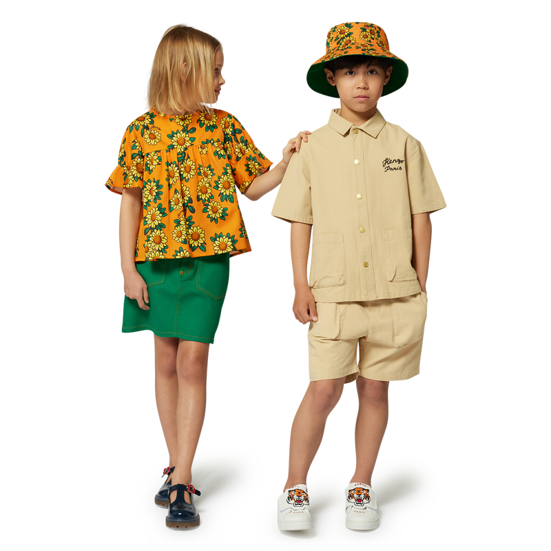 Blusa de sat&eacute;n de algod&oacute;n KENZO KIDS 
                        NI&Ntilde;A