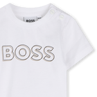 Conjunto camiseta + pantal&oacute;n + c&aacute;rdigan BOSS 
                    NI&Ntilde;O