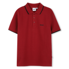 Polo de manga corta, ROJO OSCURO, hi-res