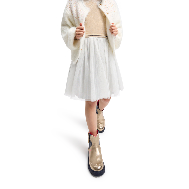 Vestido bimaterial BILLIEBLUSH 
                        NI&Ntilde;A