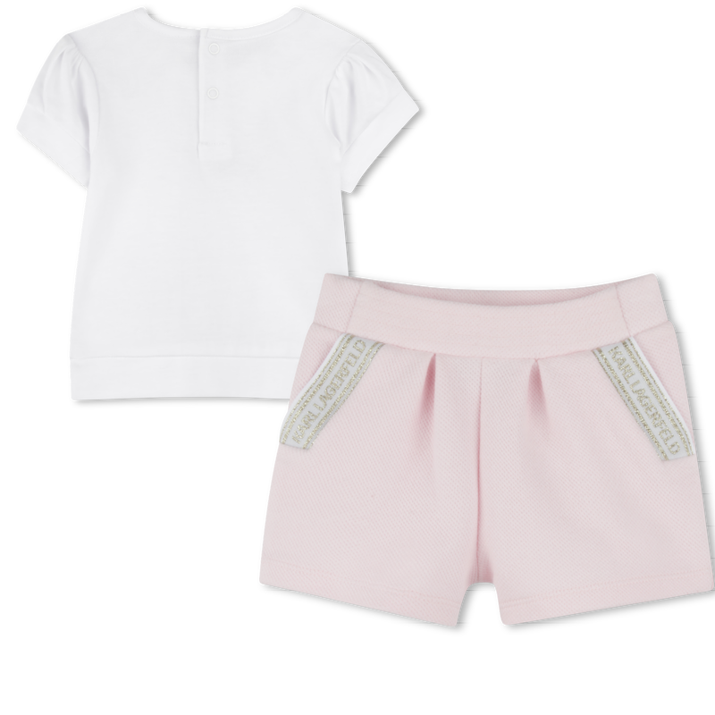 Camiseta y pantal&oacute;n corto KARL LAGERFELD KIDS 
                        NI&Ntilde;A