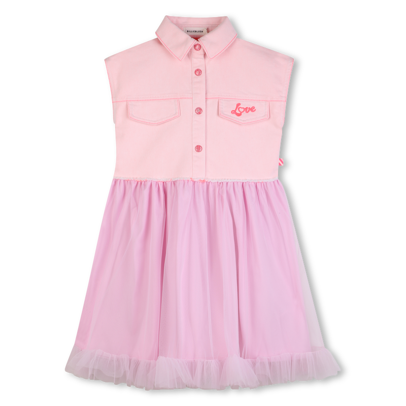 VESTIDO BIMATERIAL BILLIEBLUSH 
                        NI&Ntilde;A