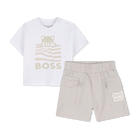Conjunto camiseta + pantal&oacute;n corto BOSS 
                    NI&Ntilde;O