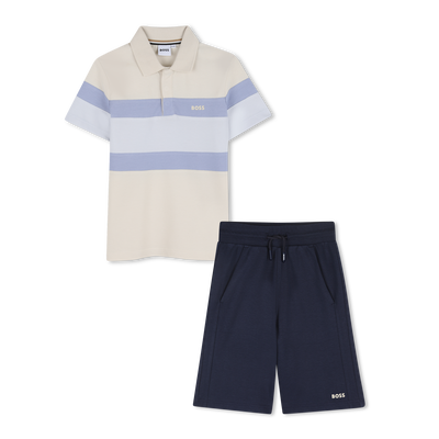 CONJUNTO POLO + BERMUDAS BOSS NI&Ntilde;O