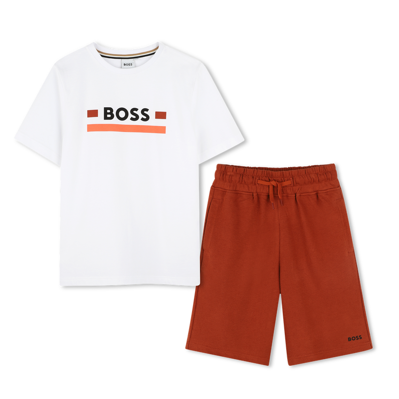 Camiseta y pantal&oacute;n de algod&oacute;n BOSS 
                        NI&Ntilde;O