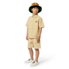 Bermudas de algod&oacute;n bordadas KENZO KIDS 
                    NI&Ntilde;O