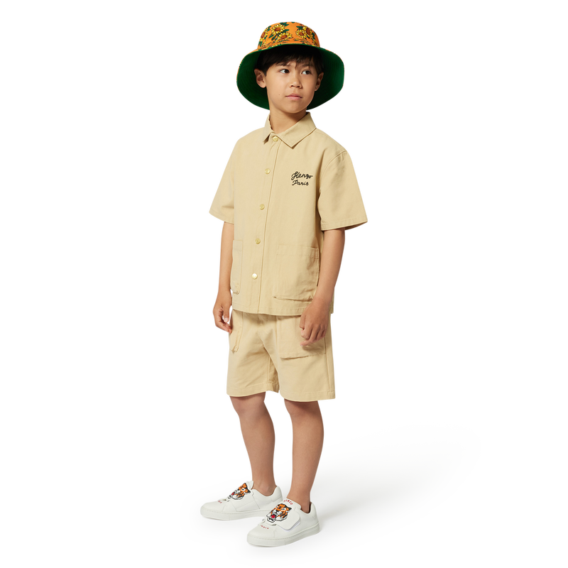 Bermudas de algod&oacute;n bordadas KENZO KIDS 
                        NI&Ntilde;O