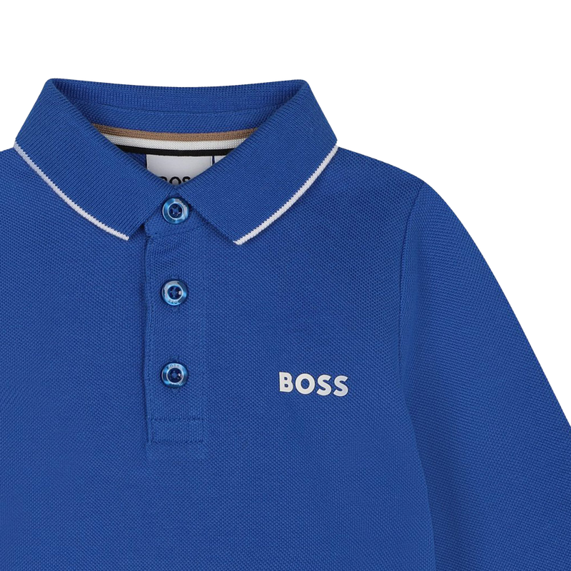 Polo de piqu&eacute; de algod&oacute;n BOSS 
                        NI&Ntilde;O