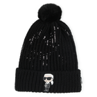 Gorro de punto con pomp&oacute;n KARL LAGERFELD KIDS 
                    NI&Ntilde;A