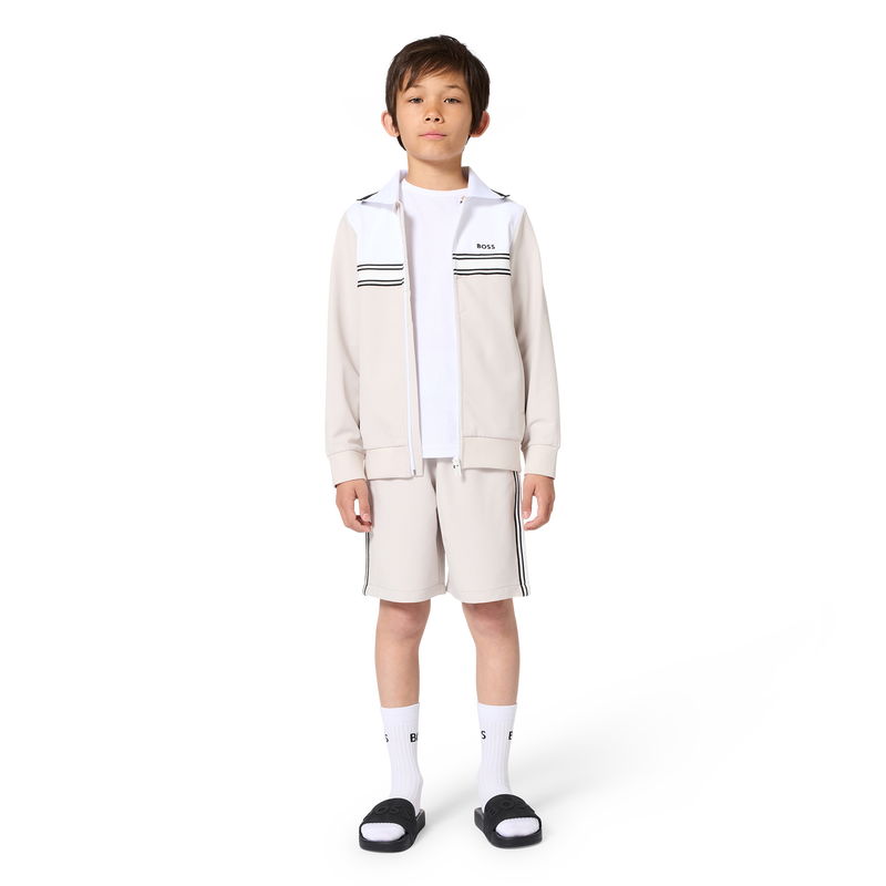 SUDADERA JOGGING CON CIERRE DE CREMALLERA BOSS 
                        NI&Ntilde;O