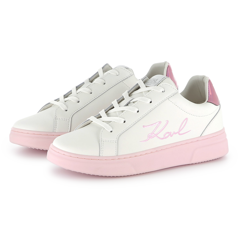 Zapatillas de cuero KARL LAGERFELD KIDS 
                        NI&Ntilde;A