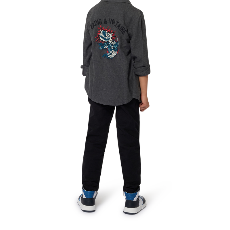 Camisa bordada de manga larga ZADIG & VOLTAIRE 
                        NI&Ntilde;O