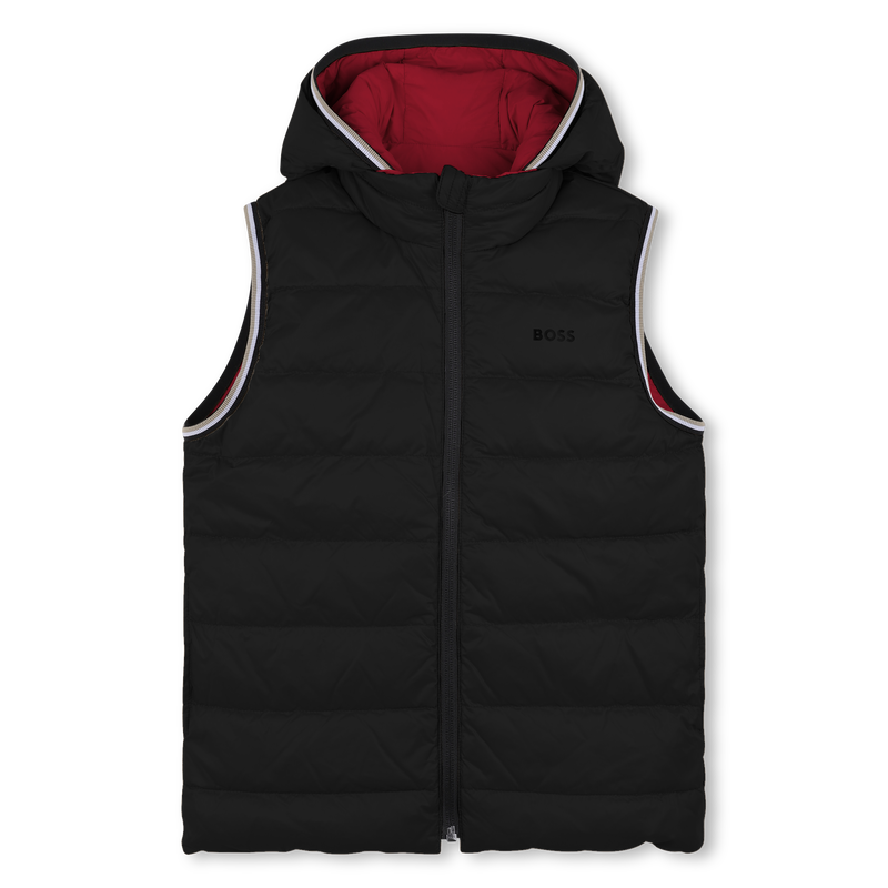 Chaqueta acolchada con capucha efecto flenn BOSS 
                        NIÑO