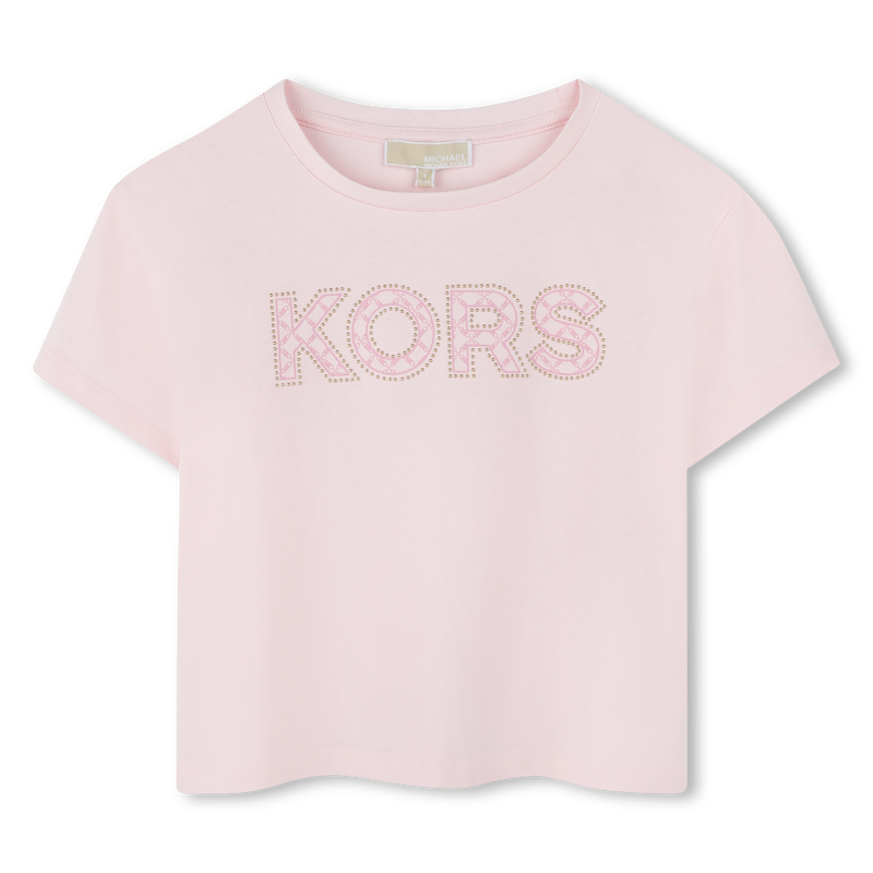 Camiseta corta de algod&oacute;n MICHAEL KORS 
                        NI&Ntilde;A