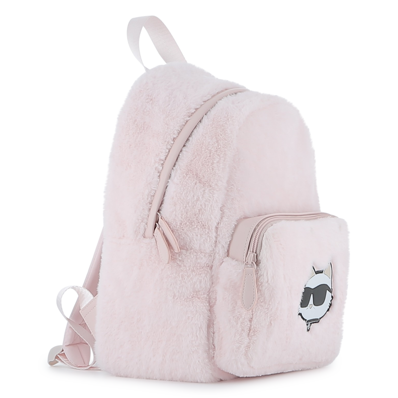 Mochila peque&ntilde;a de vell&oacute;n esponjoso KARL LAGERFELD KIDS 
                        NI&Ntilde;A