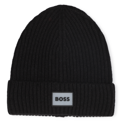 Gorro de punto con insignia BOSS NIÑO