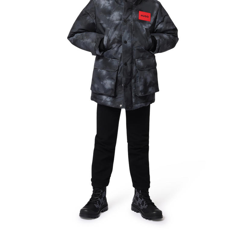 Parka con capucha y bolsillos HUGO 
                        NI&Ntilde;O