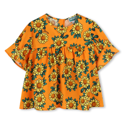 Blusa de sat&eacute;n de algod&oacute;n KENZO KIDS NI&Ntilde;A