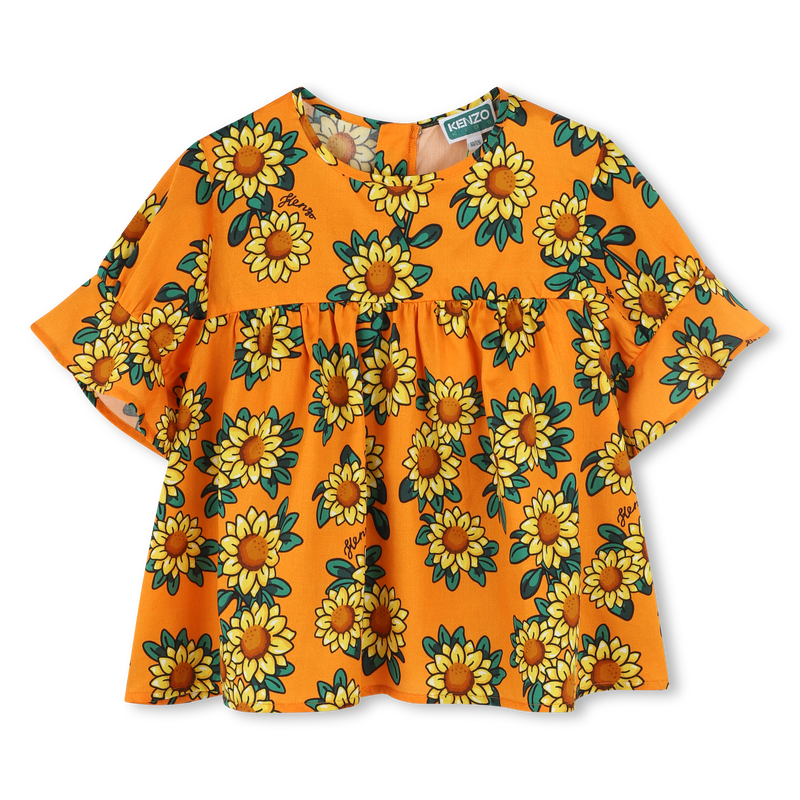 Blusa de sat&eacute;n de algod&oacute;n KENZO KIDS 
                        NI&Ntilde;A