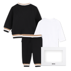 Conjunto de pantal&oacute;n, c&aacute;rdigan y camiseta BOSS 
                    NI&Ntilde;O