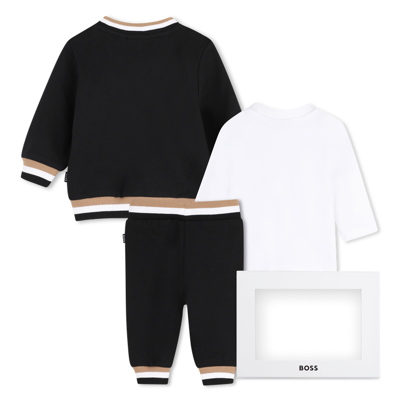 Conjunto de pantal&oacute;n, c&aacute;rdigan y camiseta BOSS 
                        NI&Ntilde;O