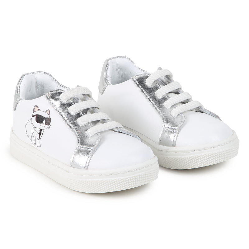 Zapatillas bajas de cuero KARL LAGERFELD KIDS 
                        UNISEXO