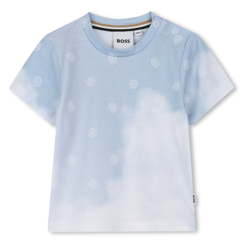 Camiseta algod&oacute;n manga corta BOSS 
                        NI&Ntilde;O