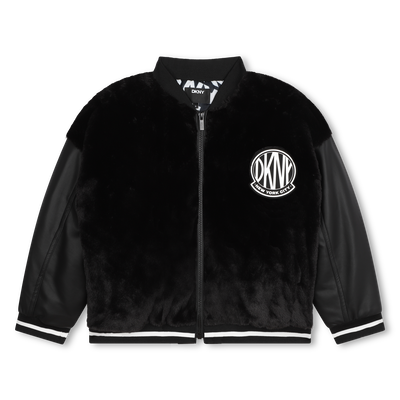 Chaqueta de vell&oacute;n suave DKNY NI&Ntilde;A